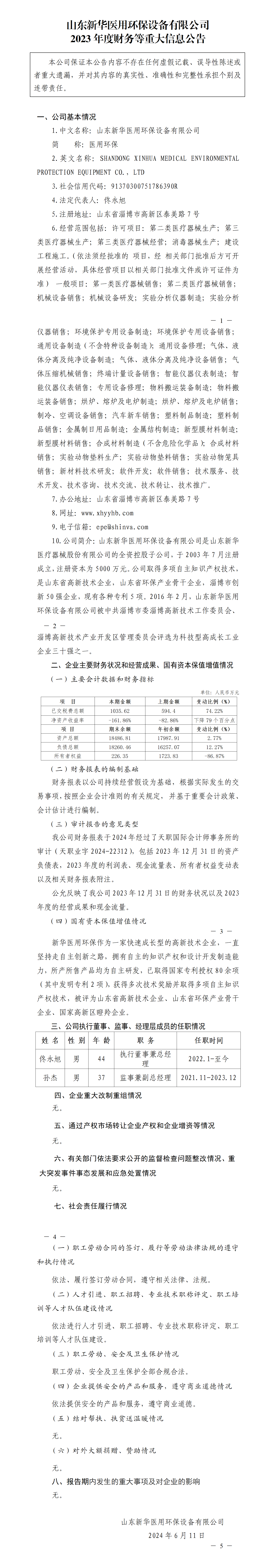 40.尊龙人生就是博d88医用环保设备有限公司2023年度财务等重大信息公告_01.png